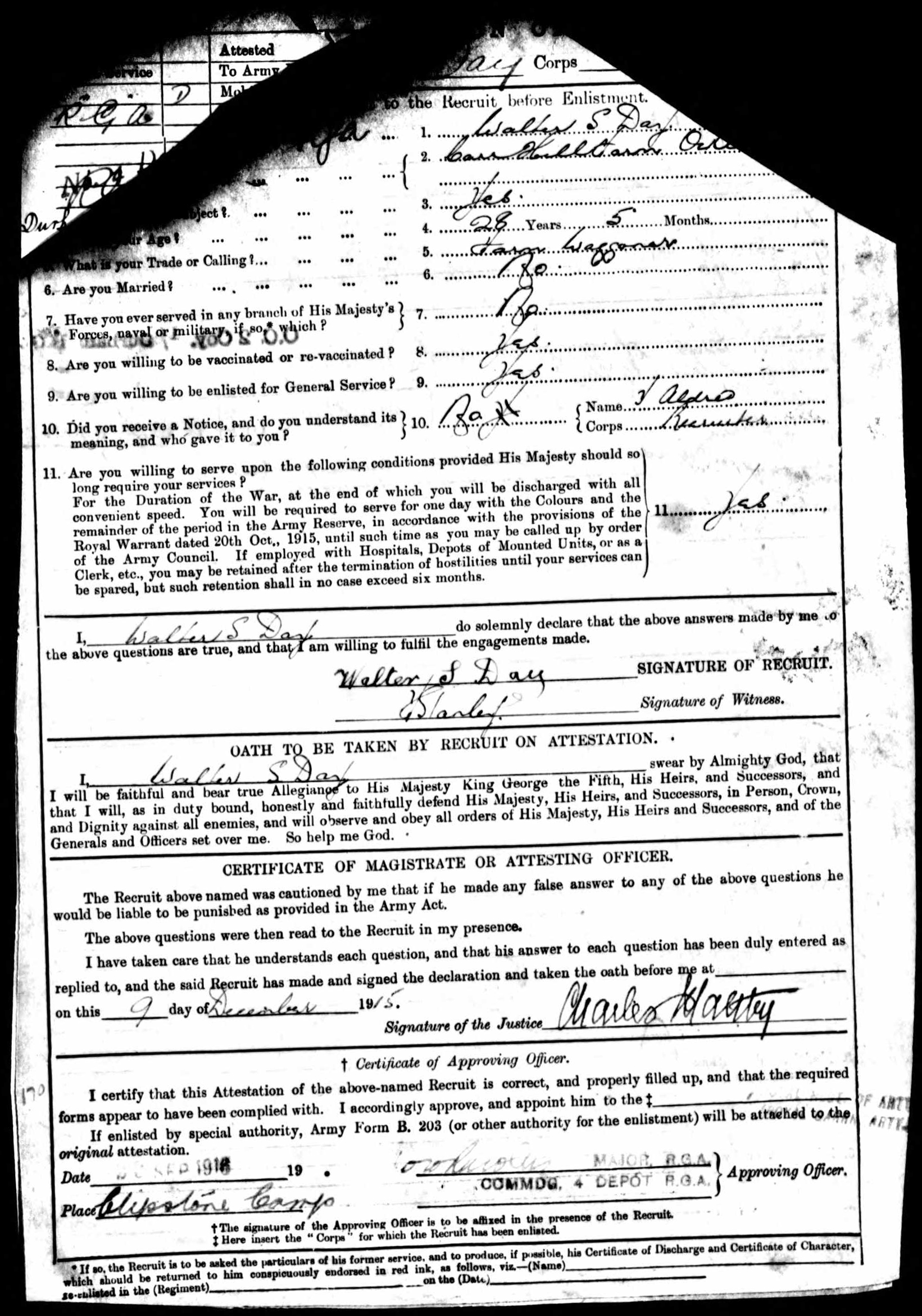 1916-1917 - Day, Walter Sidney - Service Record - MIUK1914H_132377-00490