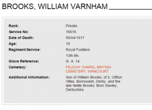 1917 - CWGC - Casualty Details