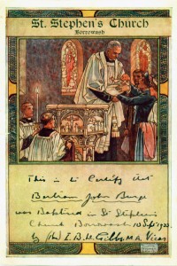 John Burge's Christening Card