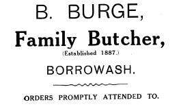 B Burge shop sign