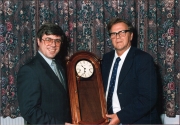 Gordon Campbell, Main Director, Courtaulds, with Fred