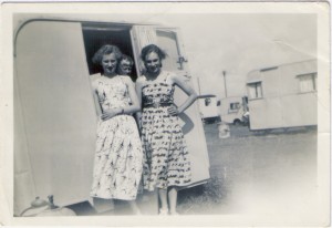 Left Margaret Walters (nee Kingham), right Hazel Middleton (nee Wallis)                       