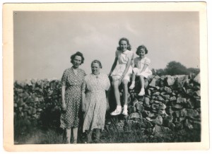 Mother Olive Wells , Maggie Wells, Hazel and Brenda in the Peak District 1948               