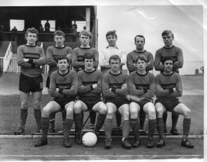 Ian Anderson aged 15, second from right on teh front row. The Roe Farm Athletic Football Team