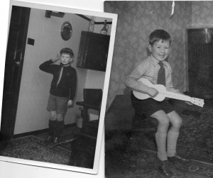 Two photos of Ian as a little boy