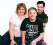 Nicola (daughter), Ian (son-in-law) and Josh (grandson)